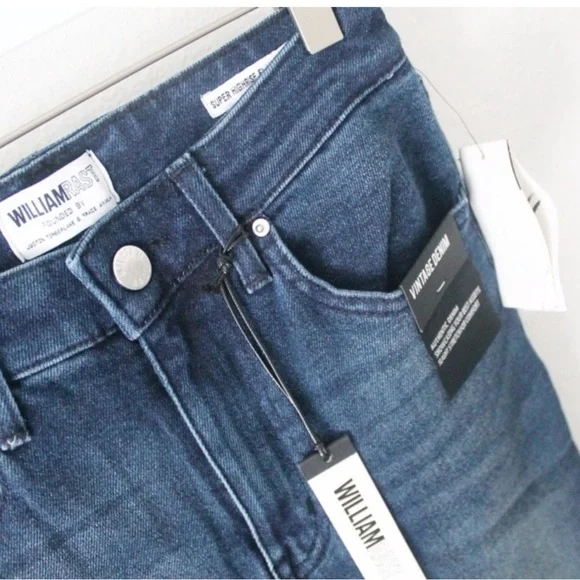 William Rast super high rise flare cropped jeans 25 NWT - Picture 7 of 9